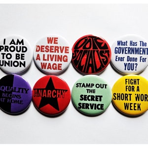 Vintage Reproduction Buttons Magnets & Bottle Openers. Political set 07