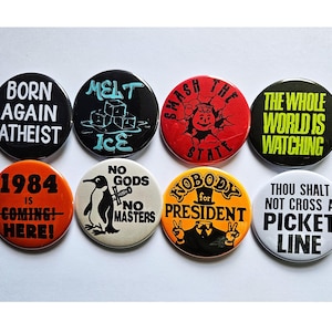 Vintage Reproduction Buttons Magnets & Bottle Openers. Political set 16