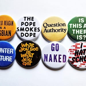 Vintage Reproduction Buttons Magnets & Bottle Openers. Set 01