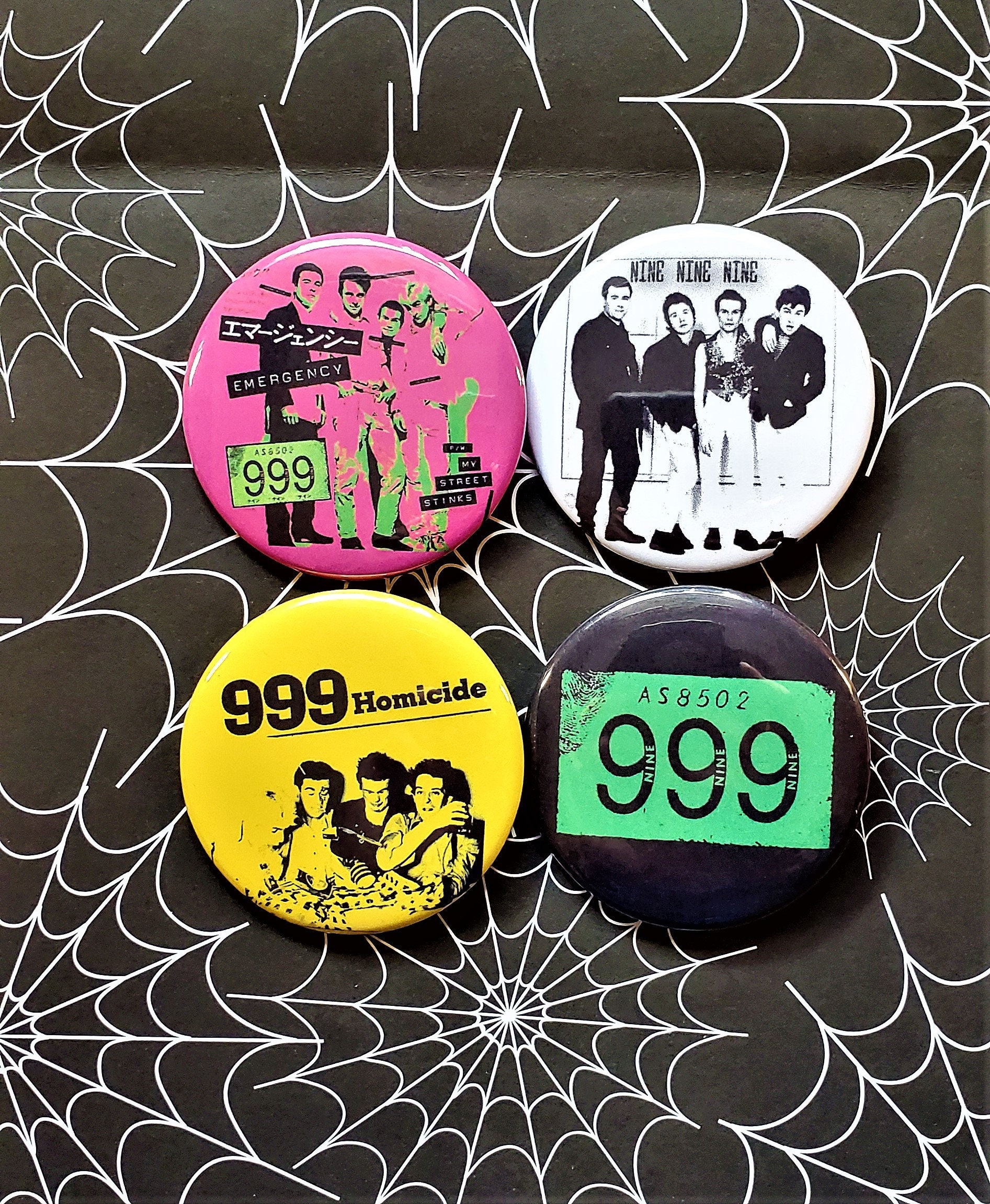 999 2.25 pin back Punk Rock Buttons | Etsy