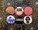 Talking Heads pin back Punk Rock Buttons & Bottle Openers. 