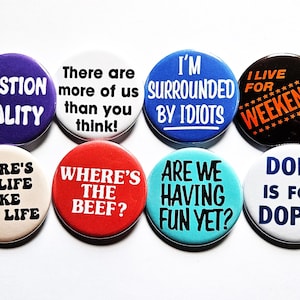 Vintage Reproduction Buttons Magnets & Bottle Openers. Set 08