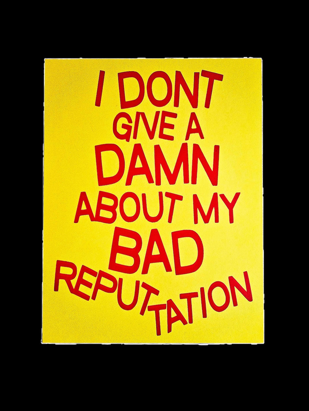 Bad Reputation Screen-printed Cardstock Print. - Etsy