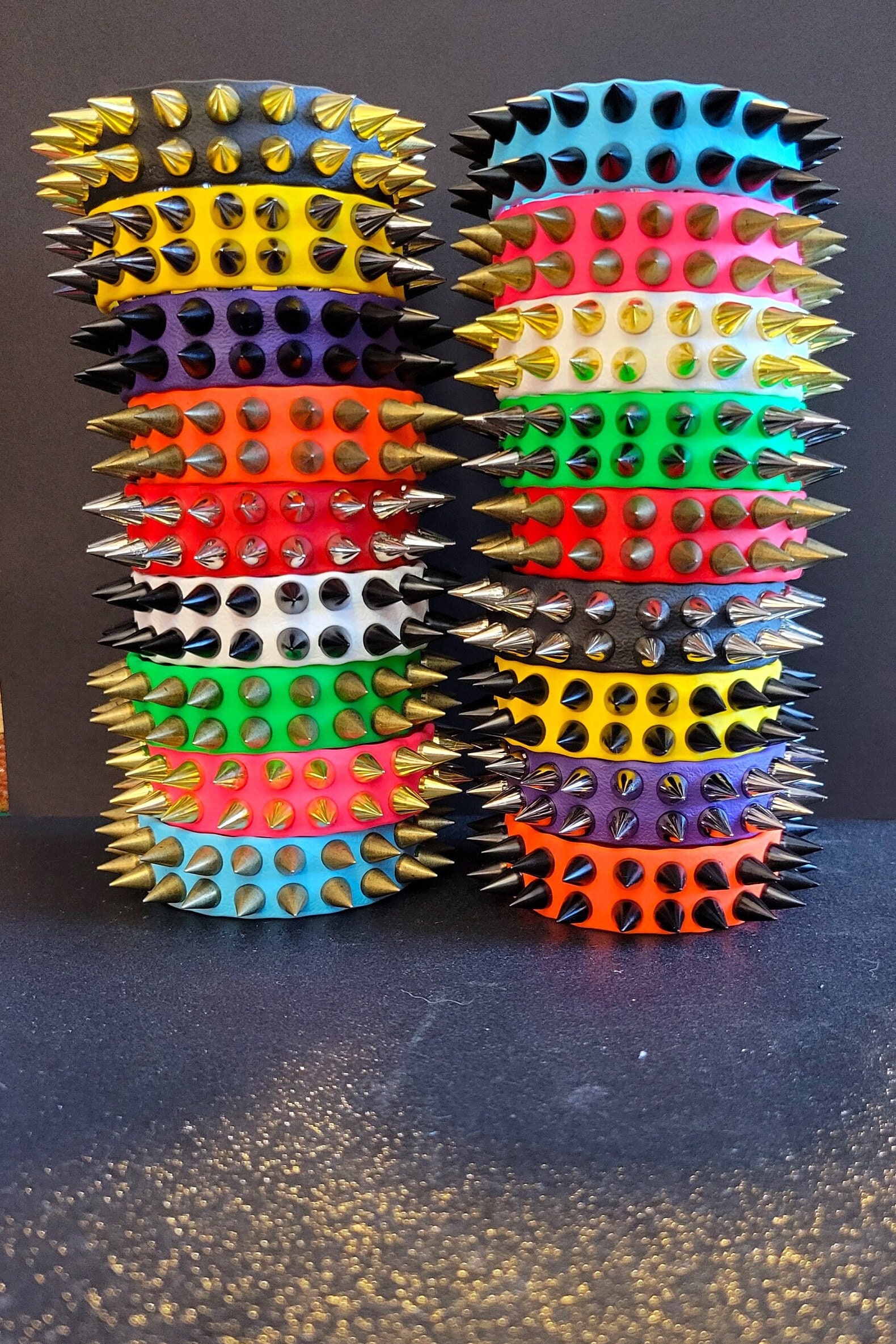 Spiked Leather Cuff Etsy Australia