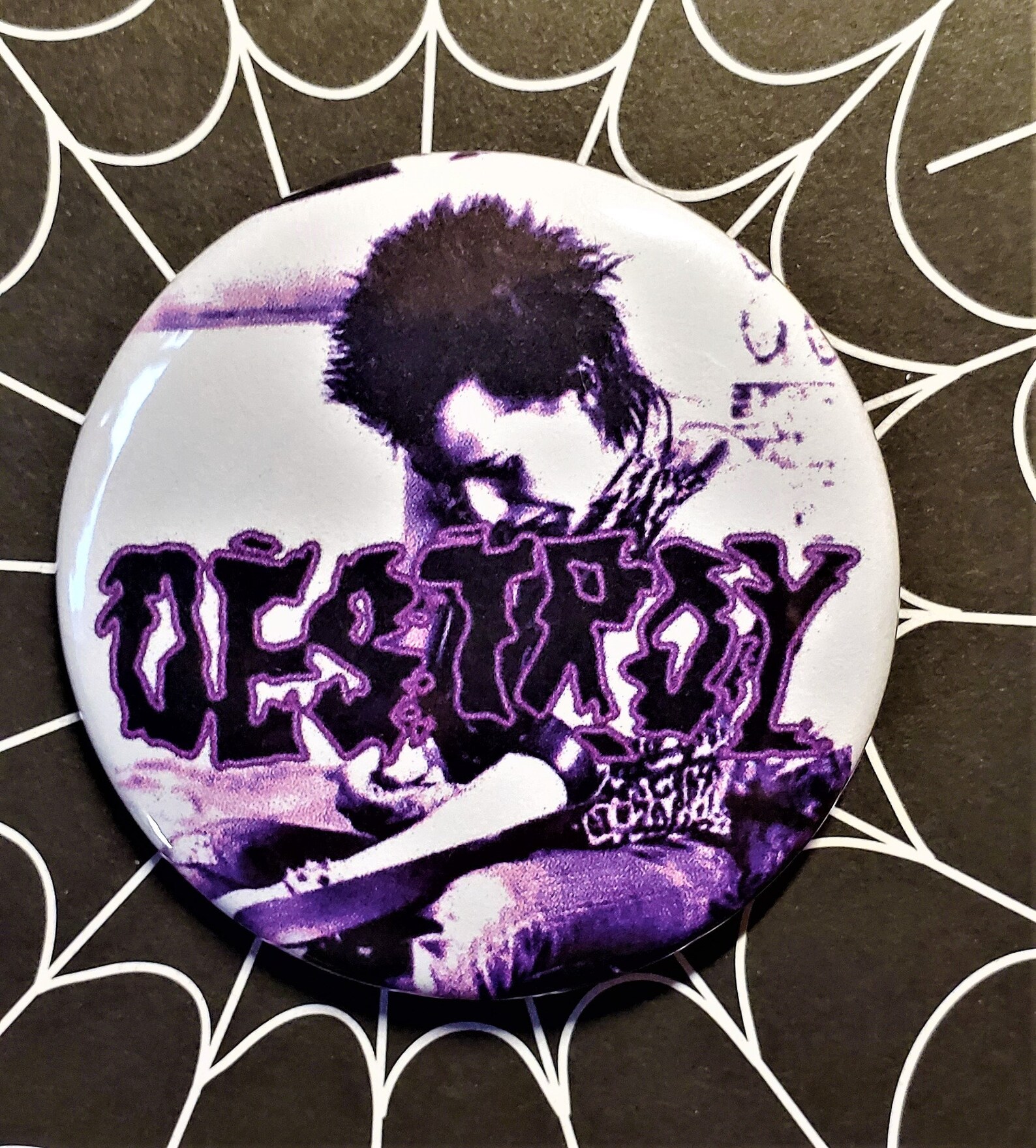 Sid Vicious 2 25 Pin Back Punk Rock Buttons Sex Pistols Etsy