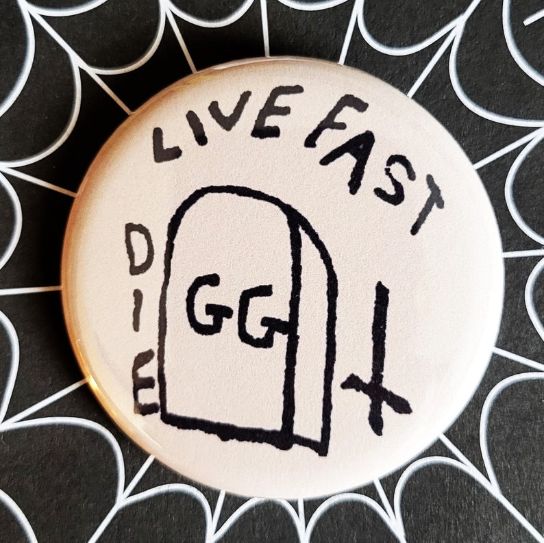 Classic Punk Rock Reproduction pinback Buttons & Bottle Openers. set 8 Live fast Die