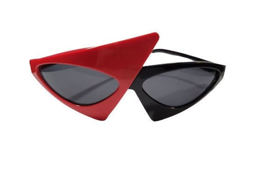 Retro Style Punk Rock Sunglasses. Red & Black - Etsy