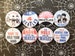 Classic Beatles reproduction pin back Punk Rock n Roll Buttons & Bottle Openers. set 1 