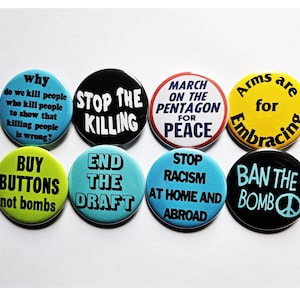 Vintage Reproduction Buttons Magnets & Bottle Openers. Political set 10