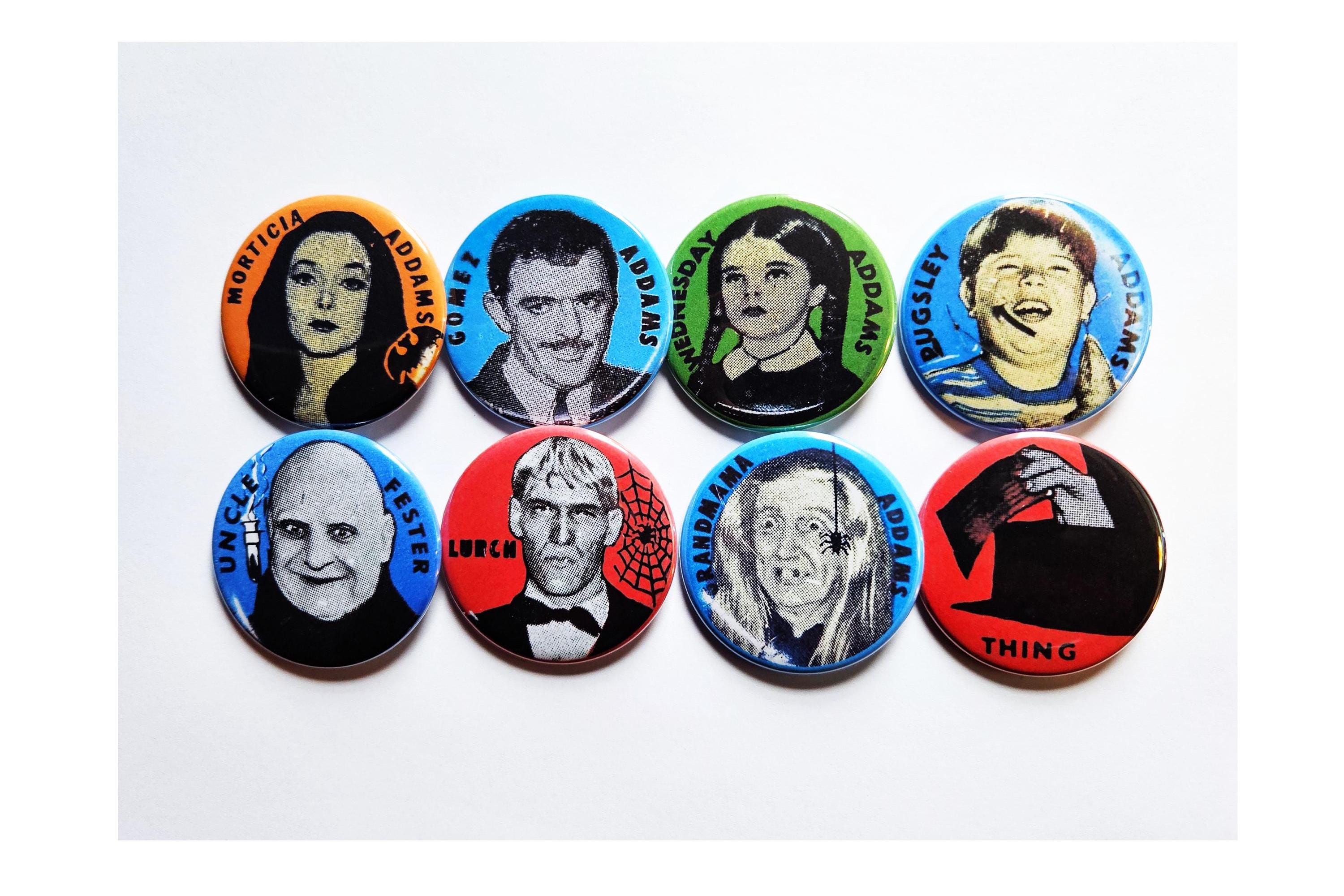 Gomez Morticia Addams Family Set of 2 Enamel Pins LE 64 Sets - UK