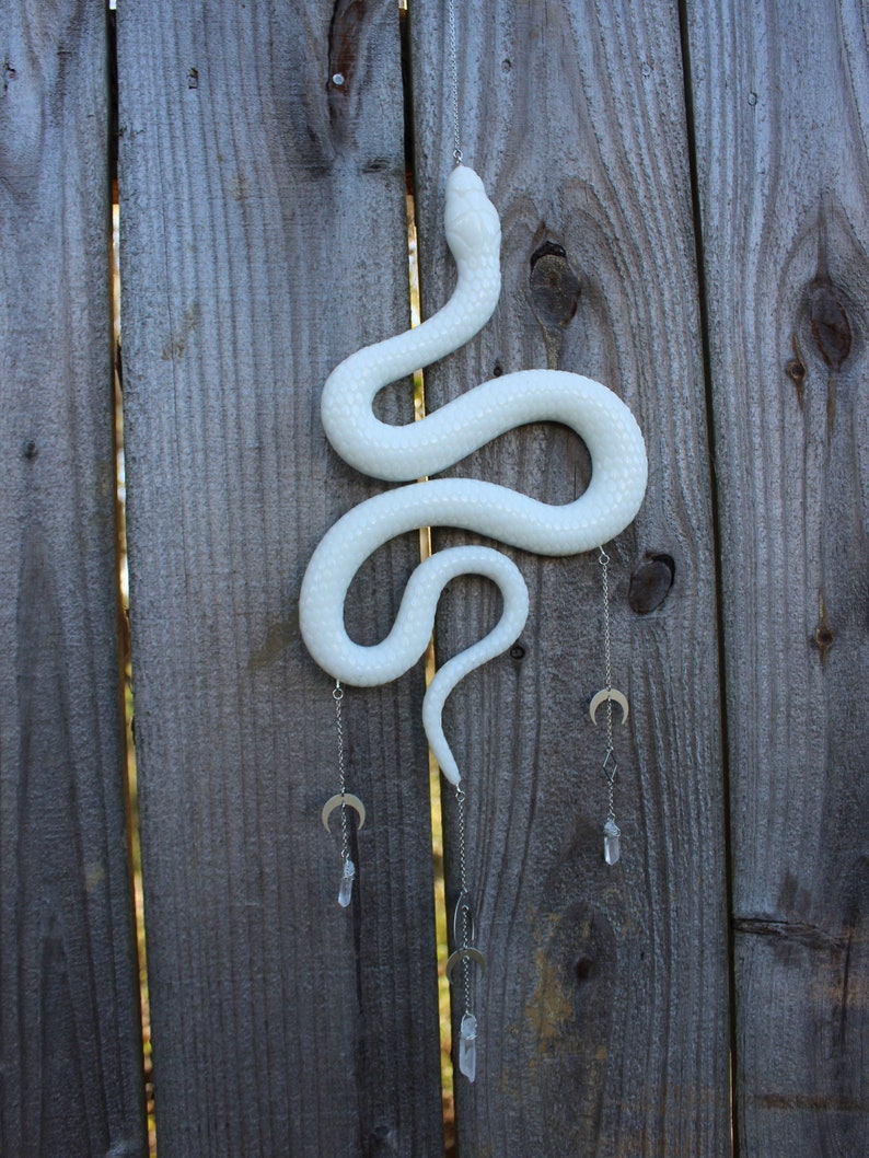 Snake Wall Decor White Snake Wall Art Unique Holiday Gifts Etsy