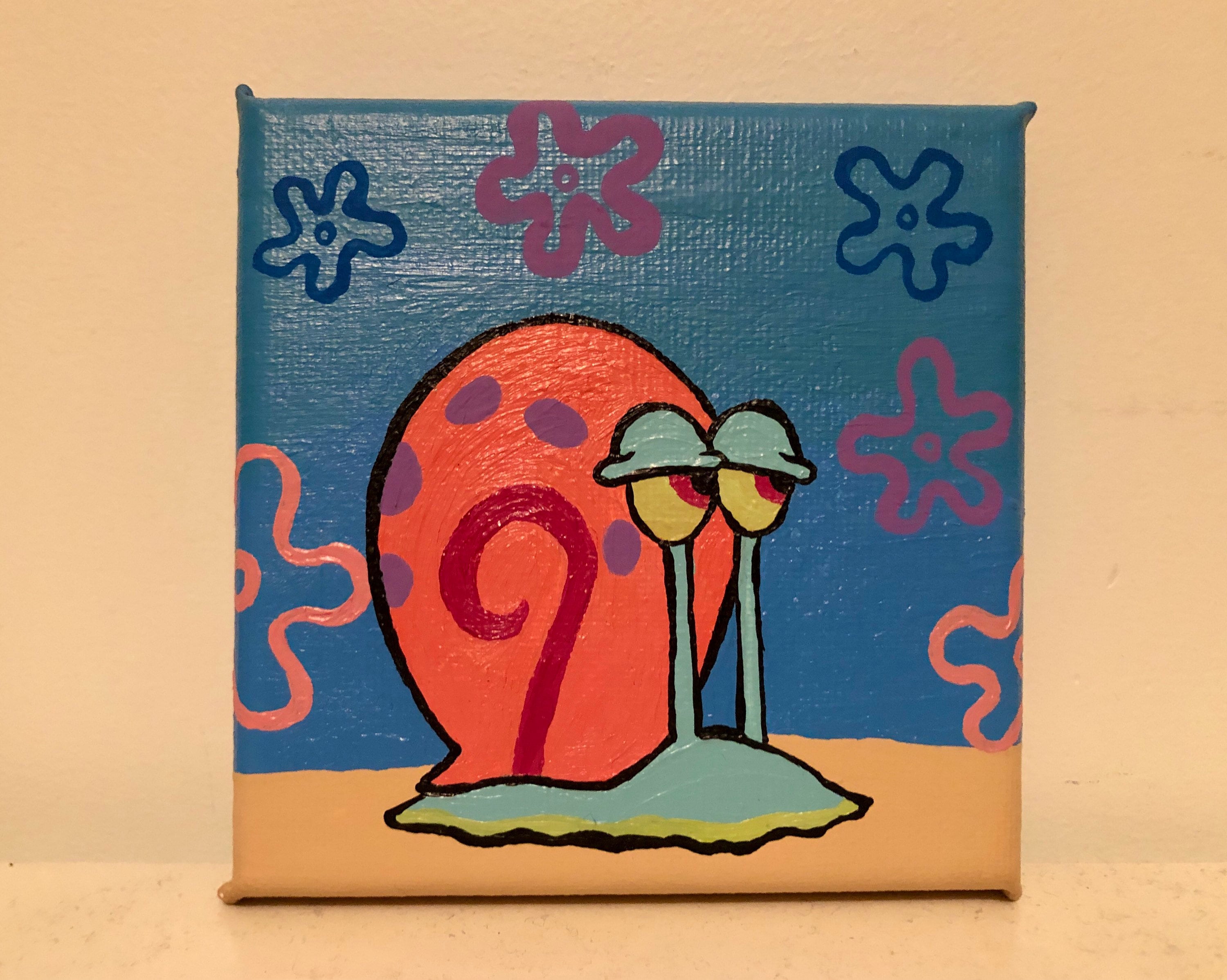 Spongebob Squarepants Gary Painting | Etsy