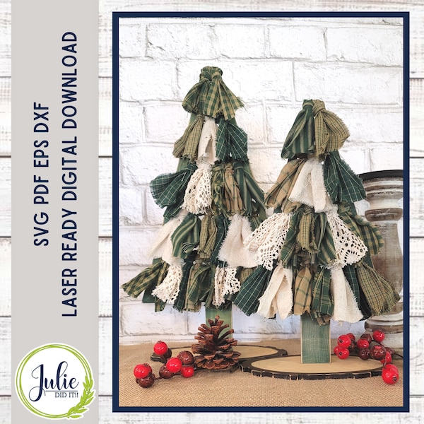 Instant digital download: Rag Tie Tree Shelf Sitters