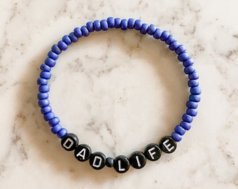 COBALT BLUE Custom Bead Bracelet | Stack Bracelet | Personalized Bracelet | Name Bracelet | Beaded Bracelet