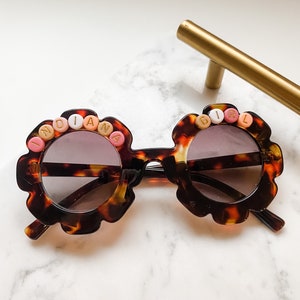 NEW Callie + Kate Tortoise Shell Personalized Children&#39;s Sunnies | Custom Sunglasses | Personalized Sunglasses | Kids Sunglasses