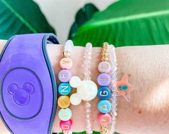 Couples Bracelets Engraved Leather Bracelets Disneyland DISNEY