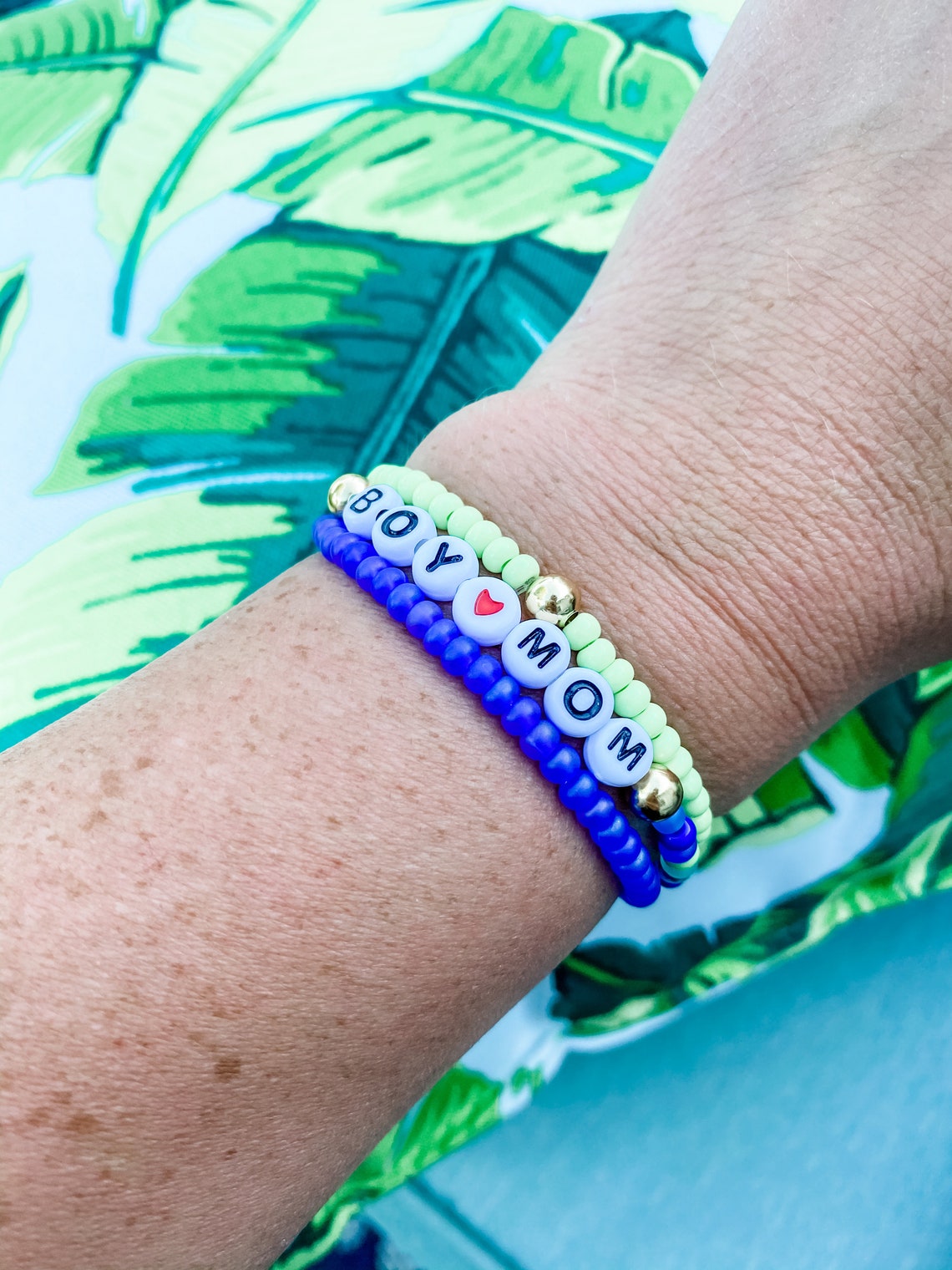 BOY MOM Bracelet Stack Bracelet Personalized Bracelet Etsy