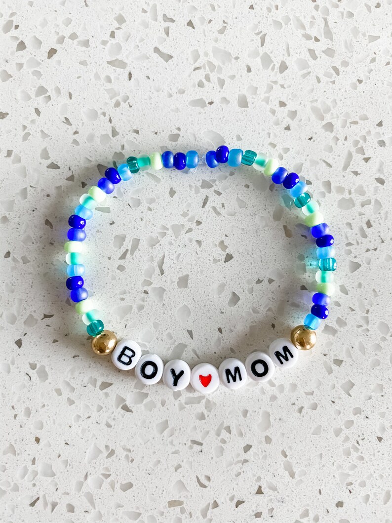 BOY MOM Bracelet Stack Bracelet Personalized Bracelet Etsy