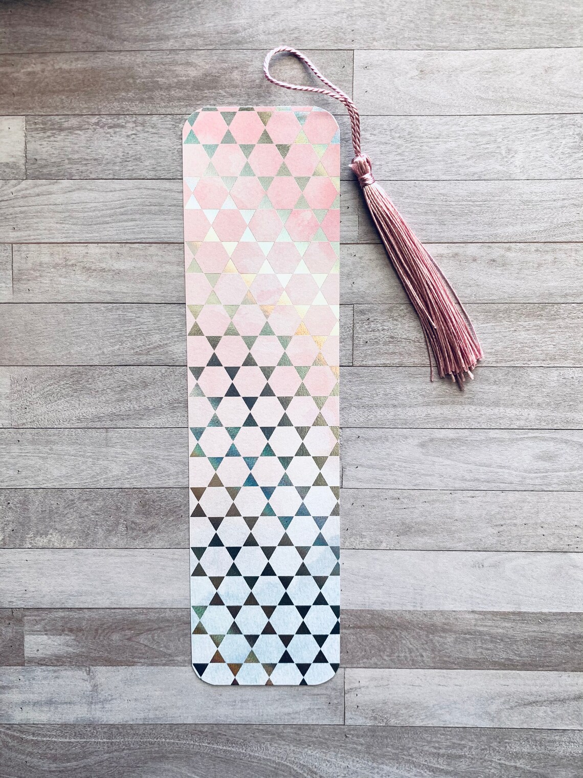 Set of 3 Tasseled Laminated Bookmarks Etsy