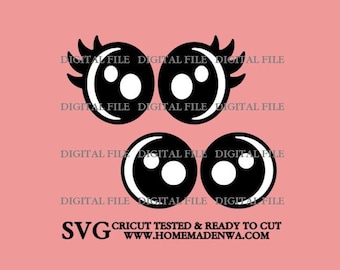 DIGITAL Felt Vinyl Craft Eyes Design BUNDLE Fichier SVG