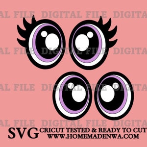 DIGITAL Felt Vinyl Craft Layered Oval Eyes Design BUNDLE SVG File