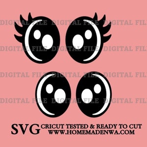 DIGITAL Felt Vinyl Craft Oval Eyes Design BUNDLE SVG File