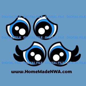 DIGITAL Fieltro Vinilo Craft Capas Ojos Tristes Diseño BUNDLE Archivo SVG