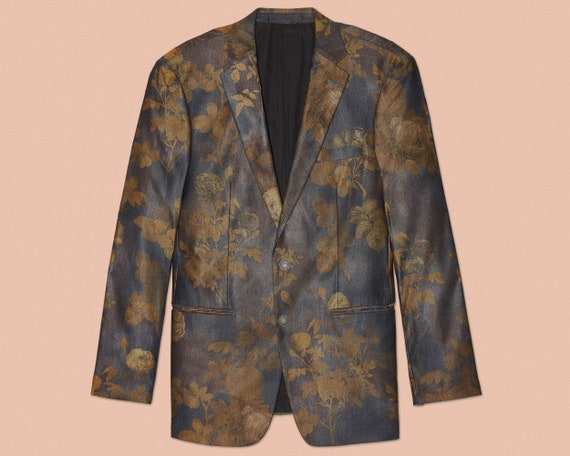 Oversized Brown Floral Print Loungewear Jacket / B