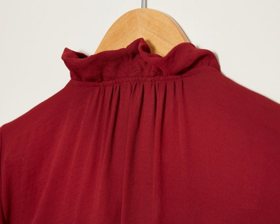 Red Peasant Mini Dress - image 8