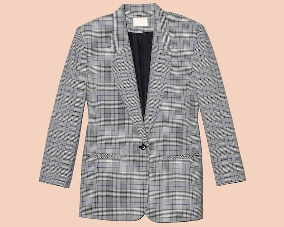 Classic wool 1980s Menswear-Inspired oversized Pen
