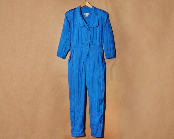 Blue Jumper Windbreaker Jumpsuit 