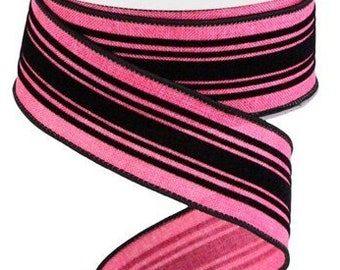 Velvet A Line with Bow Black and Fuchsia