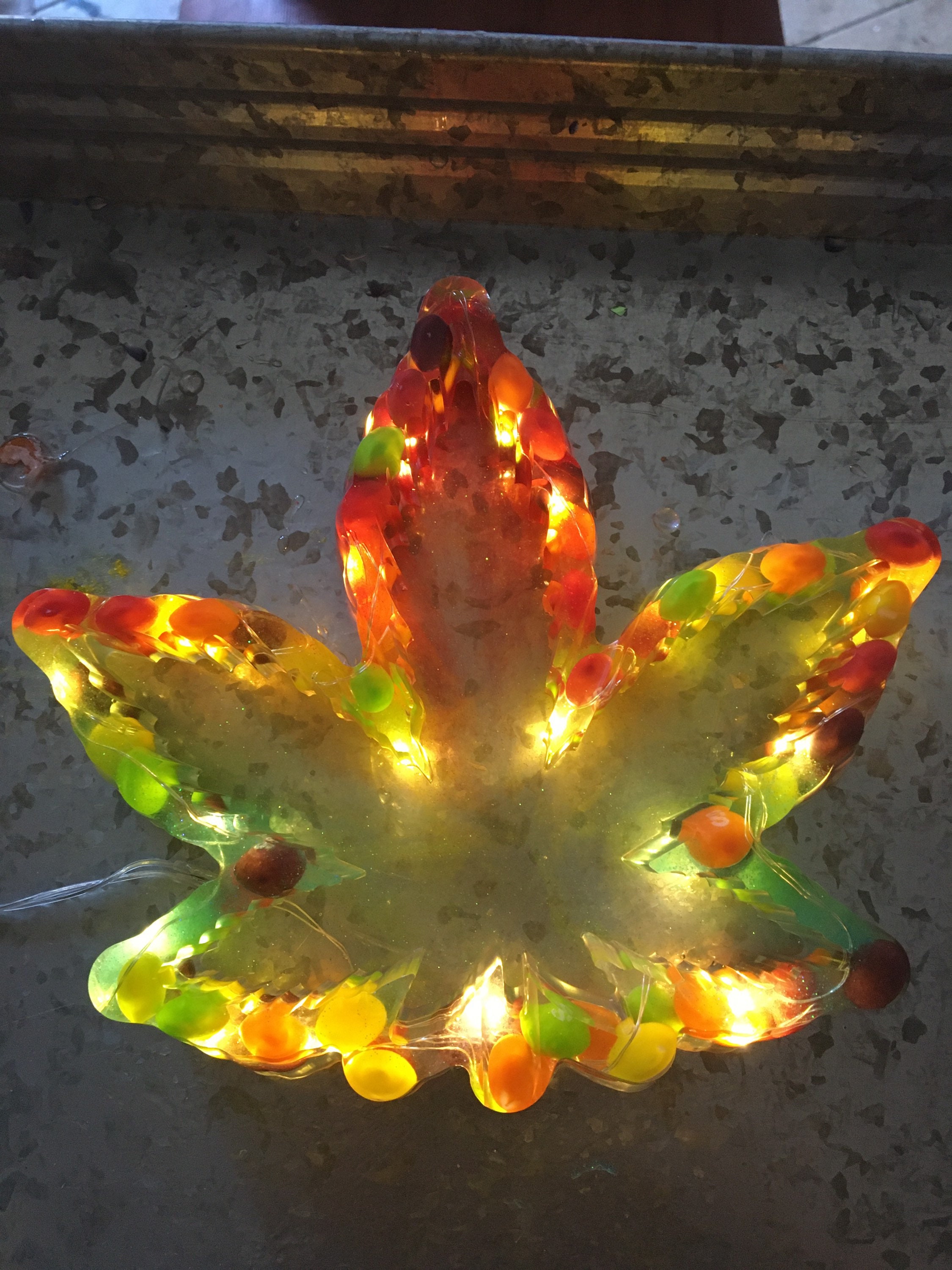 Pot Leaf Ashtray/weed Leaf Ashtray/trinket Tray/ Light Up/ Etsy