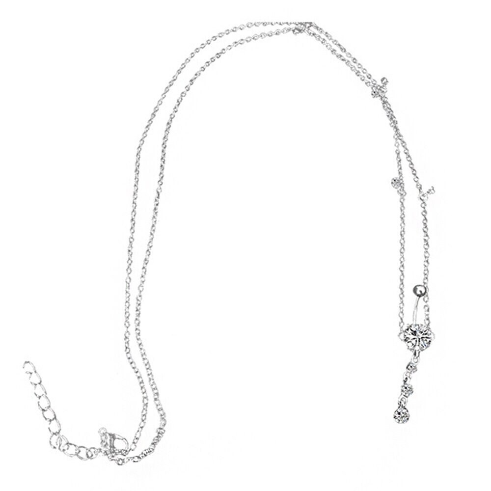 Rhinestone Dangle Belly Button Chain steel Drop Pendant Etsy