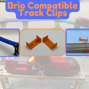 Brio-Compatible Track Clips | Set of 2 | Secure Track Together on Uneven Surfaces | Track Support