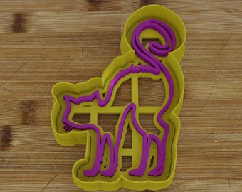 Black Cat Cookie Cutter & Embosser Set - Spooky Halloween Baking
