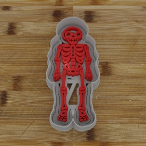 Skeleton Cookie Cutter and Embosser Set - Spooky Halloween Baking