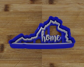 Virginia Cookie Cutter & Stamp Set: USA State Shape