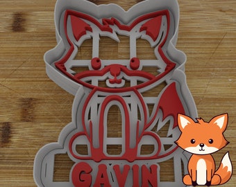 Personalisierbar 2tlg. Fuchs Cookie Cutter | Waldtier Gastgeschenk