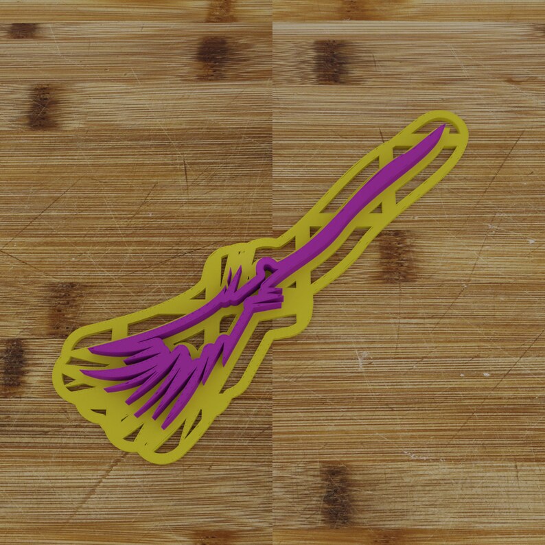 Witches Broom Cookie Cutter and Embosser: Halloween Baking (2 Pc.) - Etsy