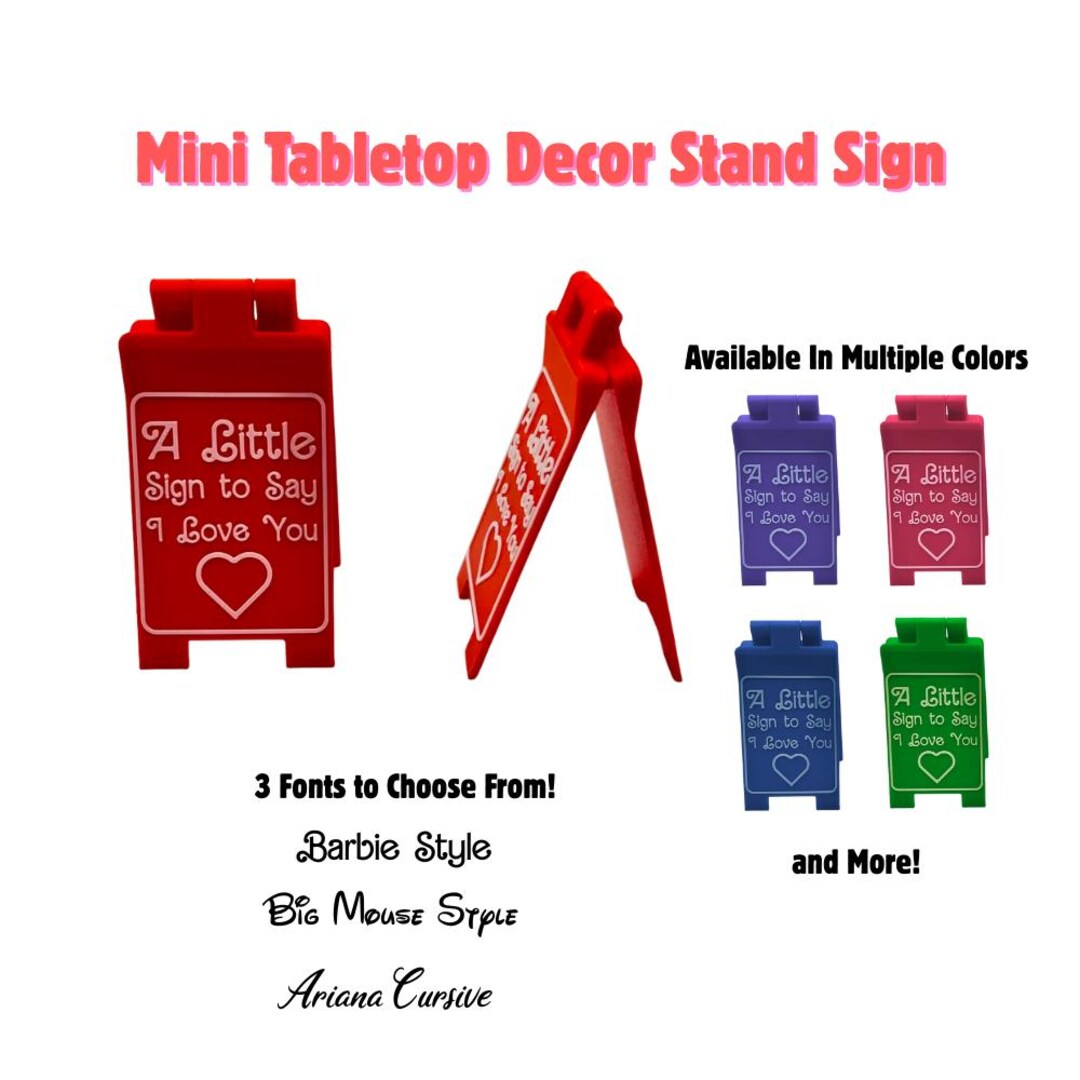 Custom Mini Desk Sign | Personalized Color Options, Caution Style - Etsy