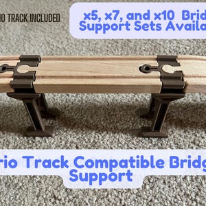 Wooden Train Bridge Supports | Compatible with Brio, Thomas, Hape, IKEA & More | Sets of 5, 7, or 10