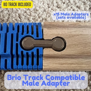 Wooden Train Track Adapter | Connects Two Female Tracks | Brio, Thomas, Hape, IKEA & More Compatible