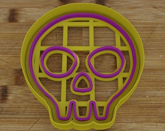Skull Cookie Cutter and Embosser Set: Halloween Baking