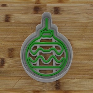 Tree Ball 3 Cookie Cutter | Round Ornament Shape | Christmas Cookie Design