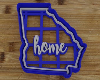 Personalizable Georgia Cookie Cutter & Stamp Set