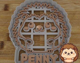 Personalizable 2pc. Hedgehog Cookie Cutter | Woodland Animal Party Favor