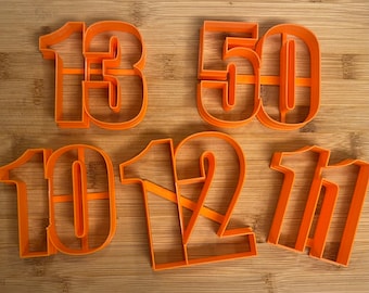 Molde para galletas con cualquier número: cortador de números personalizable para celebraciones