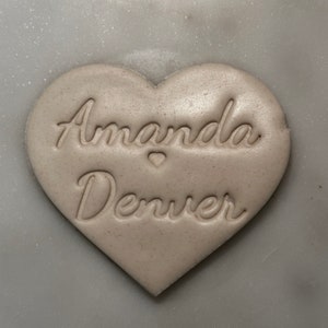 Custom Heart-Shaped Cookie Cutter with Names - Personalized Wedding Favor - Next Day Shipping