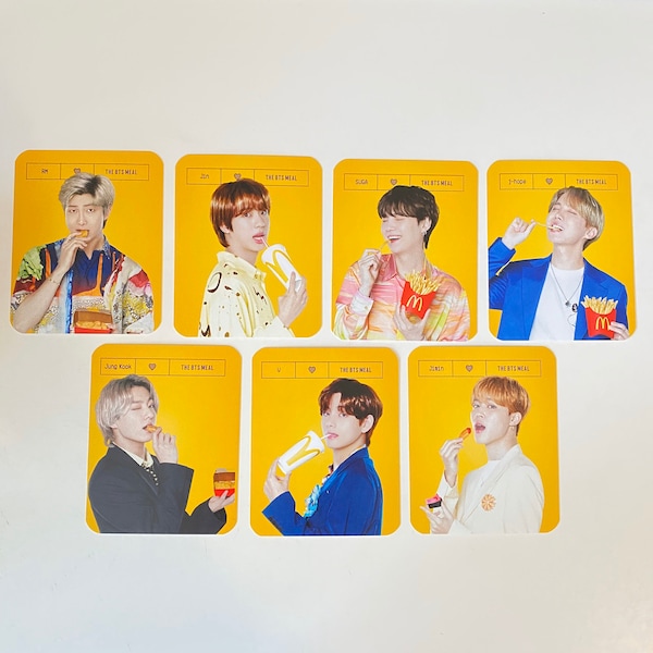 BTS x McDonald's Meal Photocards